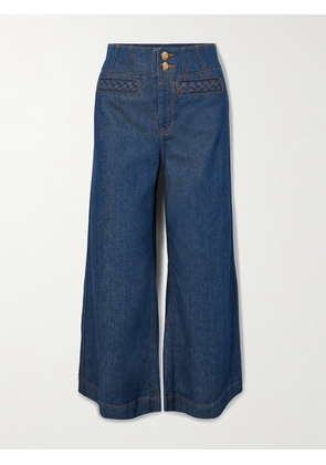 Zimmermann - Awaken High-rise Cropped Flared Jeans - Blue - 24,25,26,27,28,29,30,31,32