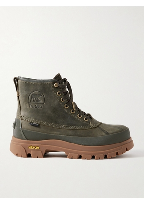 Sorel - + Barbour Daystorm Horizon™ Leather And Gore-tex Ankle Boots - Green - US5.5,US6,US6.5,US7,US7.5,US8,US8.5,US9,US9.5,US10,US10.5,US11,US12