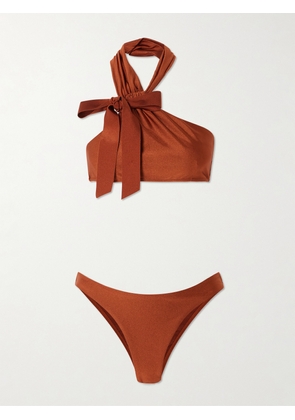 Zimmermann - Awaken Bow-detailed Halterneck Bikini - Red - 0,1,2,3,4