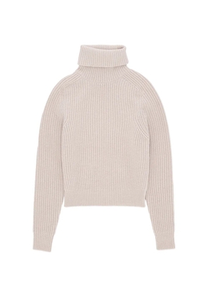 Fortela Laura rib stitch turtleneck sweater - Neutrals
