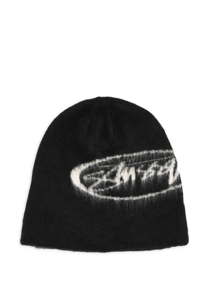 Stüssy brushed oval skullcap beanie hat - Black