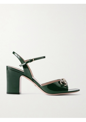 Gucci - Horsebit-embellished Patent-leather Sandals - Green - IT36,IT36.5,IT37,IT38,IT39,IT40,IT41