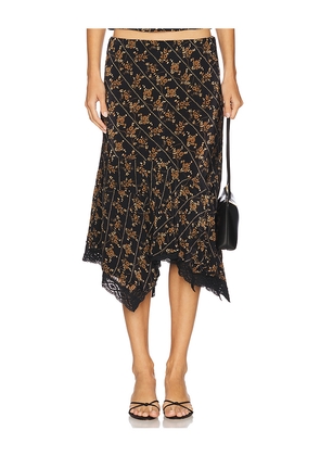 Free People Bali Sweet Escape Skirt in Black. Size L. Also in S, XS.