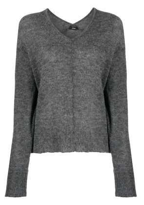 Goen.J V-neck knitted sweater - Grey