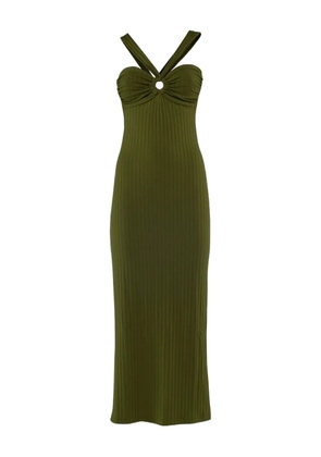 La Semaine halter ring-detail midi dress - Green