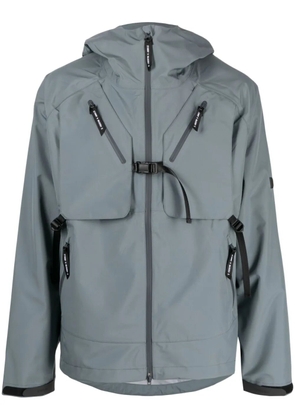 Spoonyard multiple-pockets taped jacket - Blue