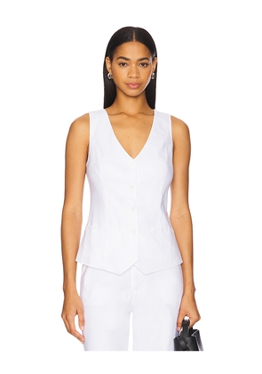 Favorite Daughter The Jones Linen Vest in White. Size M. Also in S, XS.