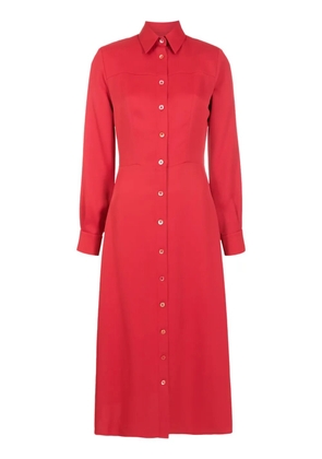 Gloria Coelho raglan-sleeve midi shirtdress - Red