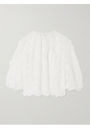 Zimmermann - Patience Broderie Anglaise Cotton Blouse - Ivory - 00,1,2,3,4