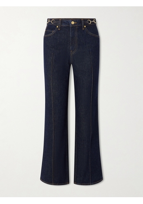 Ulla Johnson - Agatha Embellished High-rise Straight-leg Jeans - Black - 24,25,26,27,28,29,30,31,32