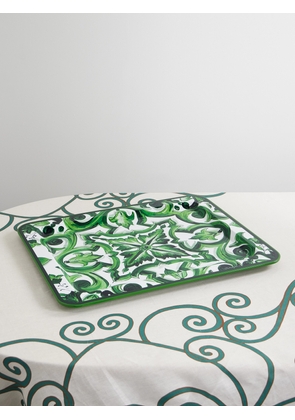 Dolce & Gabbana - Painted Lacquered Wood Tray - Green - One size