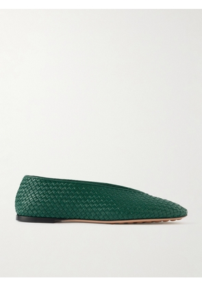 Bottega Veneta - Rosa Intrecciato Leather Ballet Flats - Green - IT36,IT37,IT38,IT39,IT40