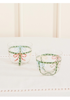 LOBMEYR - + Gohar World Alpha Bow Set Of Two Painted Crystal Glass Tumblers - Multi - One size