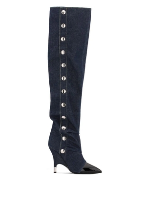 Giuseppe Zanotti 110mm Harper denim knee-length boots - Black