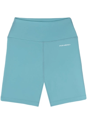 Sporty & Rich logo-print biker shorts - Blue