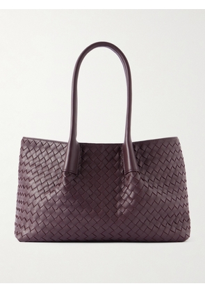 Bottega Veneta - Pinacoteca Reversible Intrecciato Leather Tote - Burgundy - One size