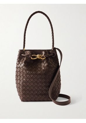 Bottega Veneta - Andiamo Intrecciato Leather Bucket Bag - Brown - One size