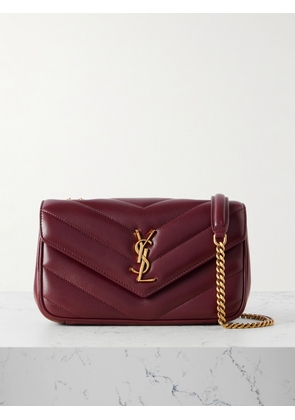 SAINT LAURENT - Loulou Quilted Leather Shoulder Bag - Burgundy - One size