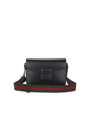 FWRD Renew Gucci Horsebit 1955 Shoulder Bag in Black.