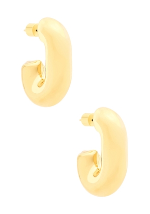 joolz by Martha Calvo Kayla Link Earrings in Metallic Gold.