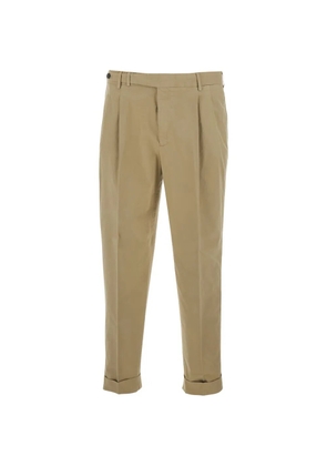 PT Torino pleated cuffed trousers - Neutrals