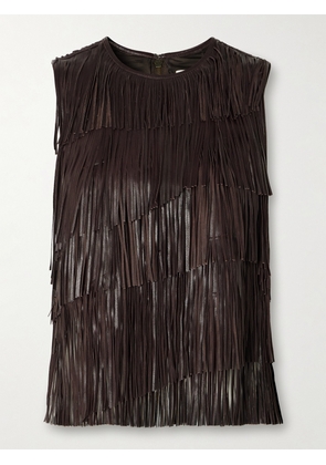 Ulla Johnson - Leonie Fringed Leather Top - Brown - US0,US2,US4,US6,US8,US10