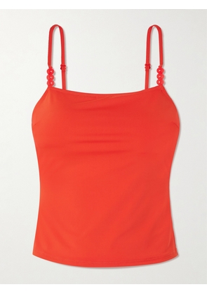 STAUD - Cleo Bead-embellished Tankini Top - Orange - x small,small,medium,large,x large
