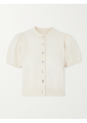 DÔEN - Anisa Gathered Alpaca-blend Cardigan - Ivory - x small,small,medium,large,x large