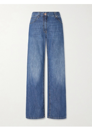 Brunello Cucinelli - Mid-rise Wide-leg Jeans - Blue - IT36,IT38,IT40,IT42,IT44,IT46,IT48,IT50
