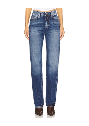 Icon Denim Skye Straight Leg Jeans in Blue. Size 24. Also in 25, 26, 27.
