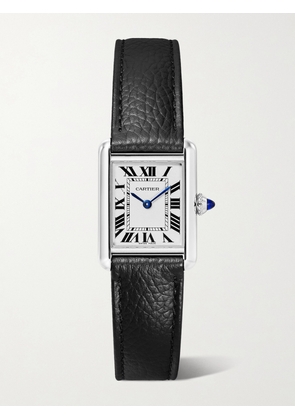 Cartier - Tank Must De Cartier 29.5mm Stainless Steel And Leather Watch - Silver - One size