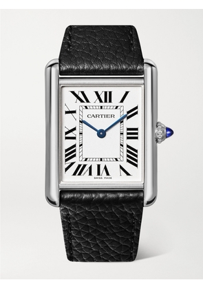 Cartier - Tank Must De Cartier Solarbeat™ 33.7mm Stainless Steel And Leather Watch - White - One size