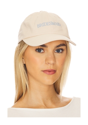 Favorite Daughter Bridesmaid Heart Baseball Cap in Cream.