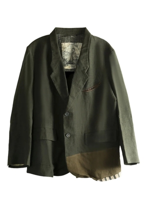 Ziggy Chen panelled blazer - Green