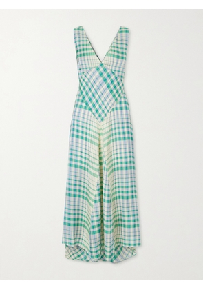 Polo Ralph Lauren - Checked Woven Midi Dress - Green - US0,US2,US4,US6,US8,US10,US12