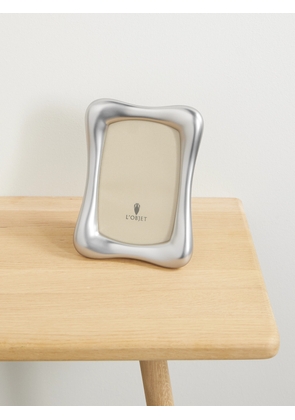 L'Objet - Anton Platinum-plated 4x6" Picture Frame - Silver - One size