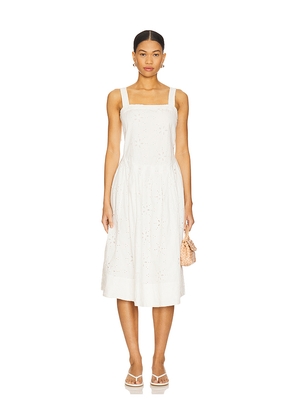 Free People Primavera Eyelet Midi Dress in White. Size M. Also in S, XL, XS.