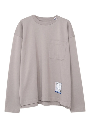 in･stru(men-tal). pocket long-sleeve T-shirt - Grey