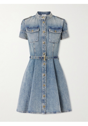 MCQUEEN - Belted Denim Mini Dress - Blue - IT36,IT38,IT40,IT42,IT44