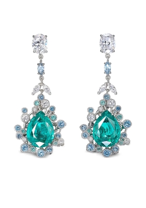 Anabela Chan 14K white gold and rhodium vermeil Spectra multi-stone earrings - Silver