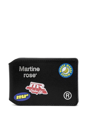 Martine Rose logo-plaque leather wallet - Black