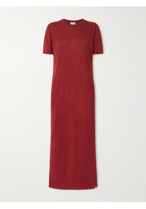SAINT LAURENT - Wool Maxi Dress - Red - x small,small,medium