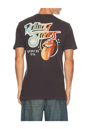 Junk Food Rolling Stones Tour 78 Tee in Black. Size L. Also in XS, S, M, XL/1X.