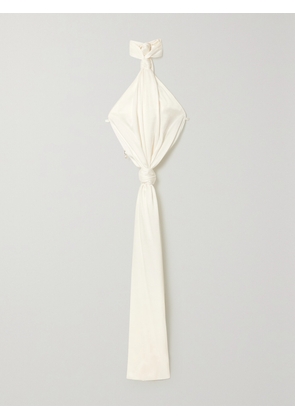 Givenchy - Open-back Knotted Crepe Halterneck Top - White - FR 34,FR 36,FR 38,FR 40