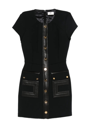 Elisabetta Franchi button-front mini dress - Black