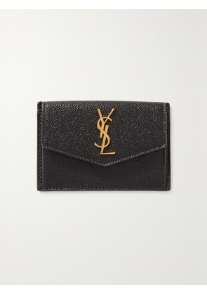 SAINT LAURENT - Uptown Textured-leather Cardholder - Black - One size