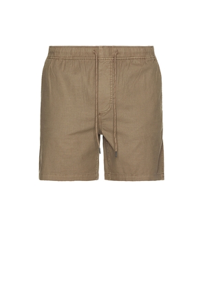 Faherty Essential Drawstring Short in Brown. Size S. Also in XL/1X.