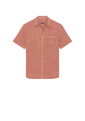 Faherty Palma Linen Shirt in Pink. Size L. Also in M, S, XL/1X.