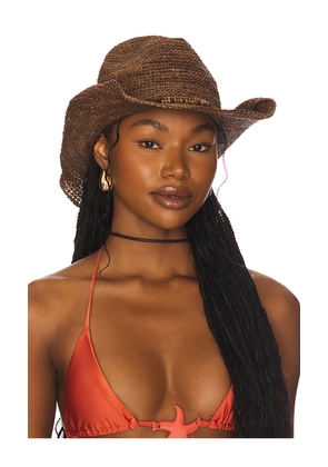 florabella Lai Cowboy Hat in Brown.