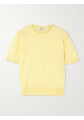 SAINT LAURENT - Wool, Cashmere And Silk-blend Top - Yellow - x small,small,medium,large